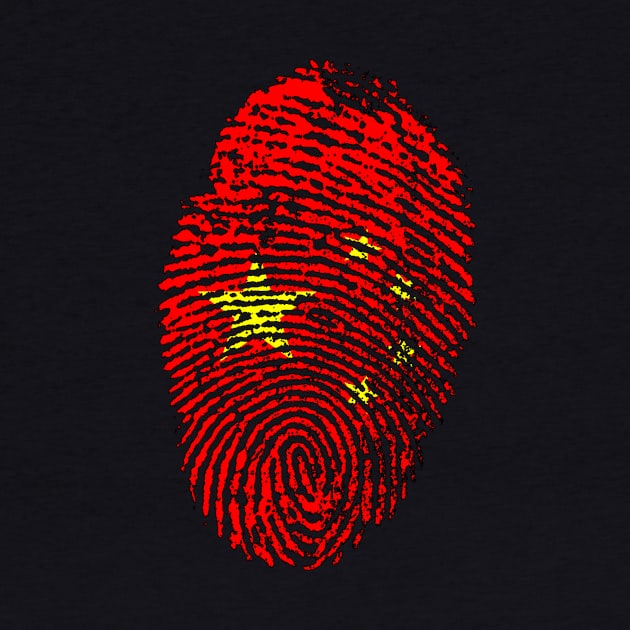 China Flag Fingerprint - CN Flag by Printaha